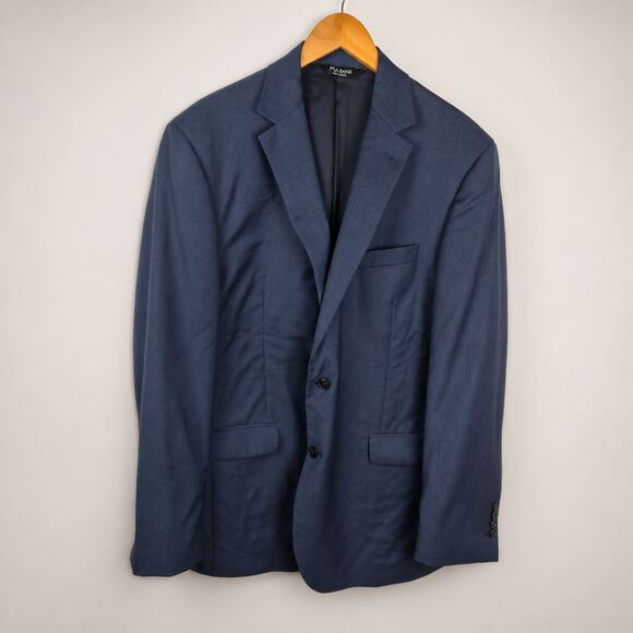 Jos. A. Bank Other - Jos A Bank Traveler Chelsea Suit Jacket 46L Navy Blazer Wool Tailored Fit